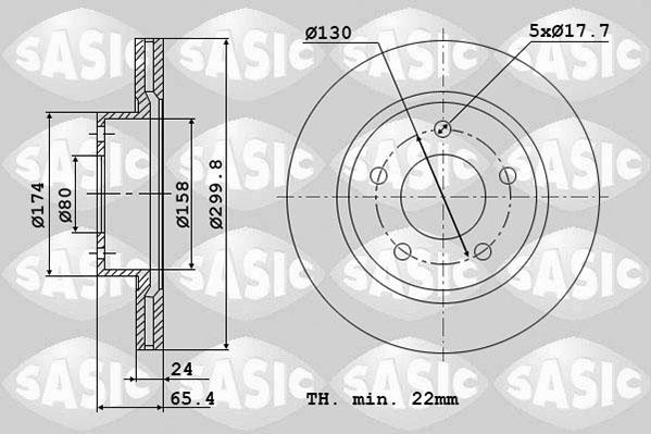 Sasic 2464Y34J - Disque de frein cwaw.fr