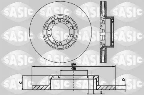 Sasic T611002 - Disque de frein cwaw.fr