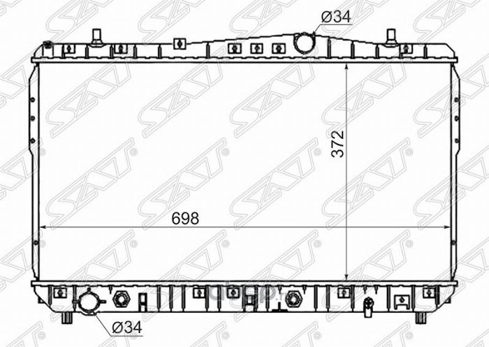 SAT DW0004-1.4 - Radiateur, refroidissement du moteur cwaw.fr