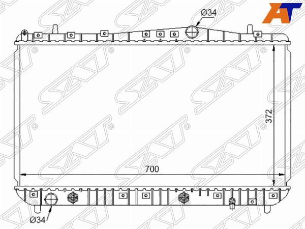 SAT SG-DW0004-1.4 - Radiateur, refroidissement du moteur cwaw.fr