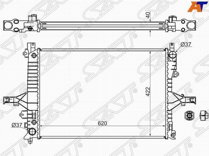 SAT SGVL0003 - Radiateur, refroidissement du moteur cwaw.fr