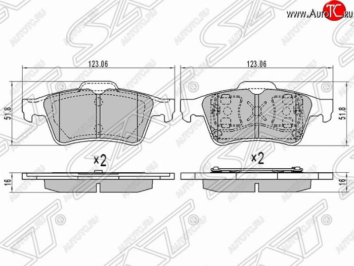 SAT ST-C2Y3-26-48ZA - Kit de plaquettes de frein, frein à disque cwaw.fr