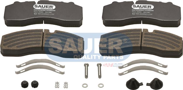 SAUER S0572905900 - Kit de plaquettes de frein, frein à disque cwaw.fr