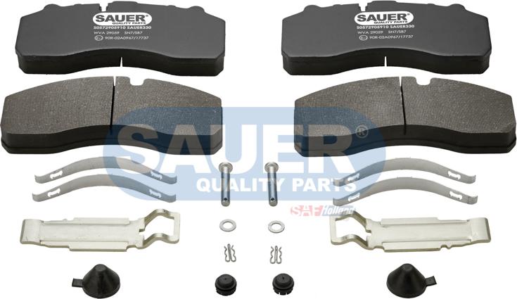 SAUER S0572905910 - Kit de plaquettes de frein, frein à disque cwaw.fr