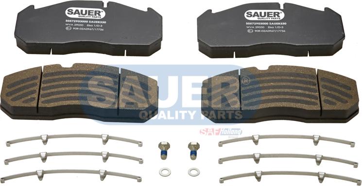 SAUER S0572903000 - Kit de plaquettes de frein, frein à disque cwaw.fr