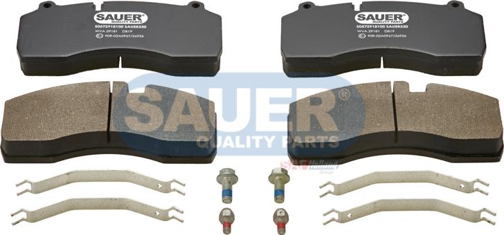 SAUER S0572918100 - Kit de plaquettes de frein, frein à disque cwaw.fr