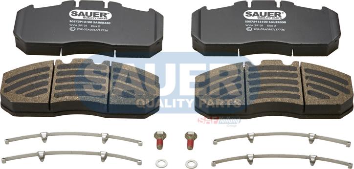 SAUER S0572913100 - Kit de plaquettes de frein, frein à disque cwaw.fr