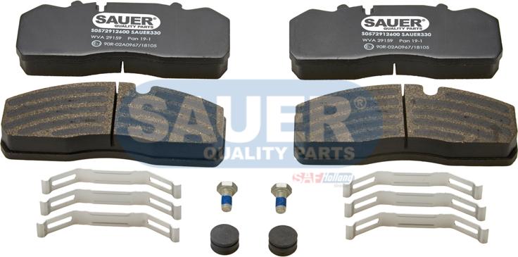 SAUER S0572912600 - Kit de plaquettes de frein, frein à disque cwaw.fr