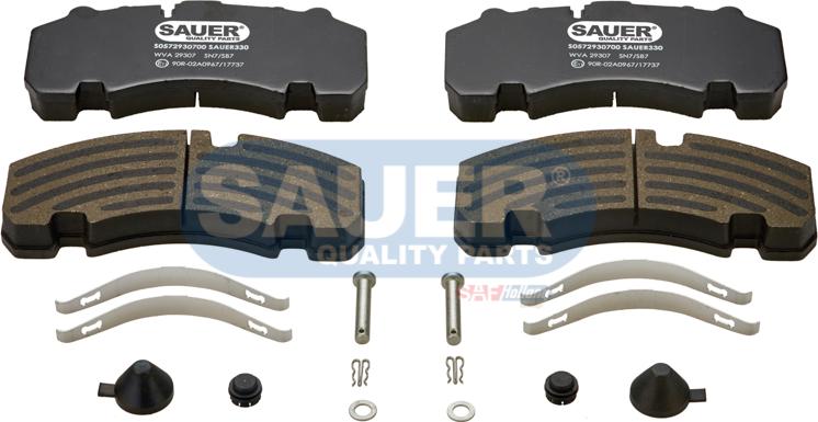 SAUER S0572930700 - Kit de plaquettes de frein, frein à disque cwaw.fr