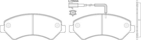 SB BP41516W - Kit de plaquettes de frein, frein à disque cwaw.fr