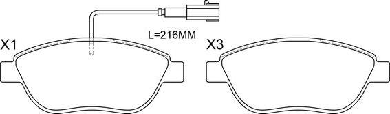 SB BP42187W - Kit de plaquettes de frein, frein à disque cwaw.fr