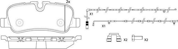 SB BP47485W - Kit de plaquettes de frein, frein à disque cwaw.fr