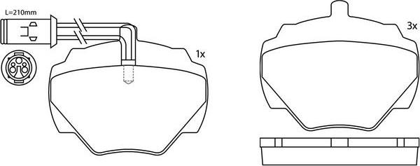 SB BP47237W - Kit de plaquettes de frein, frein à disque cwaw.fr