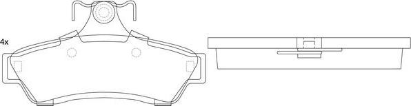 SB BP60825 - Kit de plaquettes de frein, frein à disque cwaw.fr