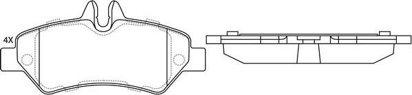 SB BP31412 - Kit de plaquettes de frein, frein à disque cwaw.fr