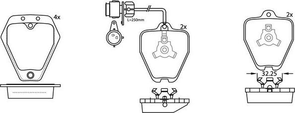 SB BP33105W - Kit de plaquettes de frein, frein à disque cwaw.fr