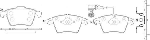 SB BP33353W - Kit de plaquettes de frein, frein à disque cwaw.fr