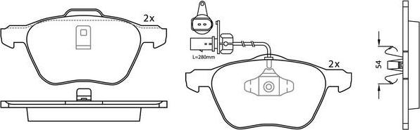 SB BP33224W - Kit de plaquettes de frein, frein à disque cwaw.fr