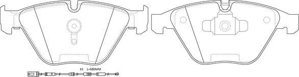 SB BP32518W - Kit de plaquettes de frein, frein à disque cwaw.fr