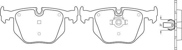 SB BP32225 - Kit de plaquettes de frein, frein à disque cwaw.fr