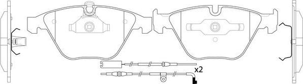 SB BP32222W - Kit de plaquettes de frein, frein à disque cwaw.fr