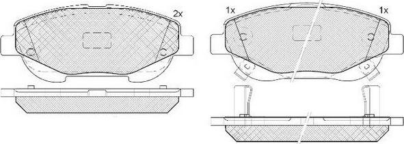 SB BP21843 - Kit de plaquettes de frein, frein à disque cwaw.fr