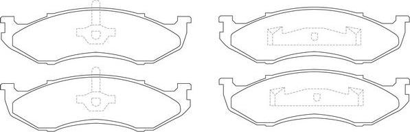 SB BP28490 - Kit de plaquettes de frein, frein à disque cwaw.fr