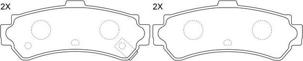 SB BP22357 - Kit de plaquettes de frein, frein à disque cwaw.fr