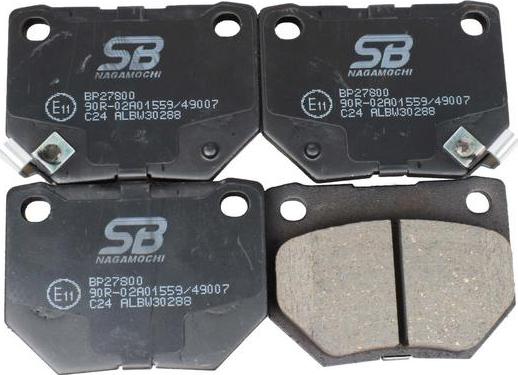 SB BP27800 - Kit de plaquettes de frein, frein à disque cwaw.fr