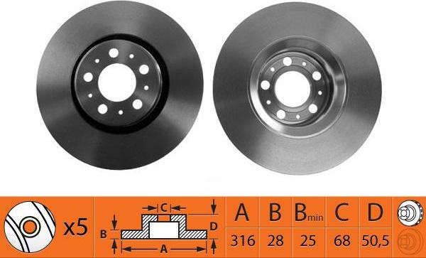 SB BR45108T - Disque de frein cwaw.fr