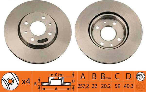 SB BR41105T - Disque de frein cwaw.fr