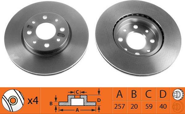 SB BR41102T - Disque de frein cwaw.fr