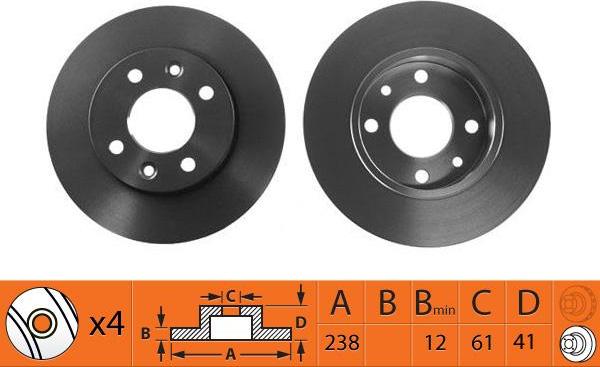 SB BR43100 - Disque de frein cwaw.fr