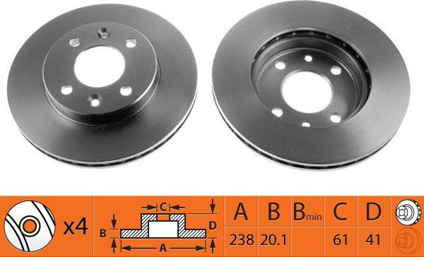 SB BR43102T - Disque de frein cwaw.fr