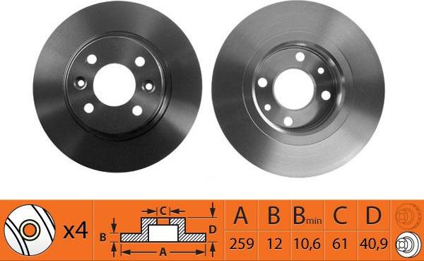 SB BR43111 - Disque de frein cwaw.fr