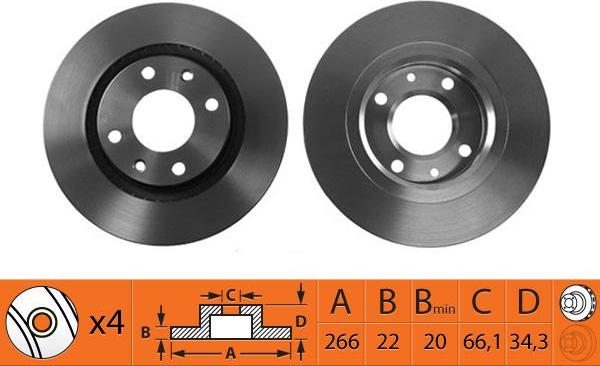 SB BR42105T - Disque de frein cwaw.fr