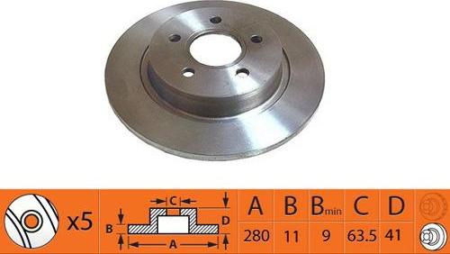 SB BR51114 - Disque de frein cwaw.fr