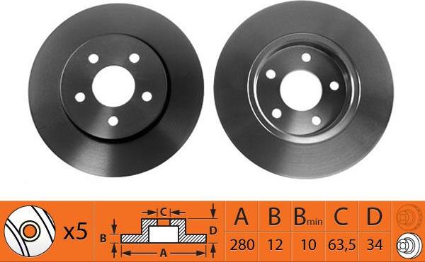 SB BR51110 - Disque de frein cwaw.fr