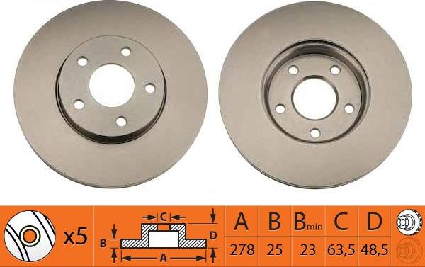 SB BR51112T - Disque de frein cwaw.fr