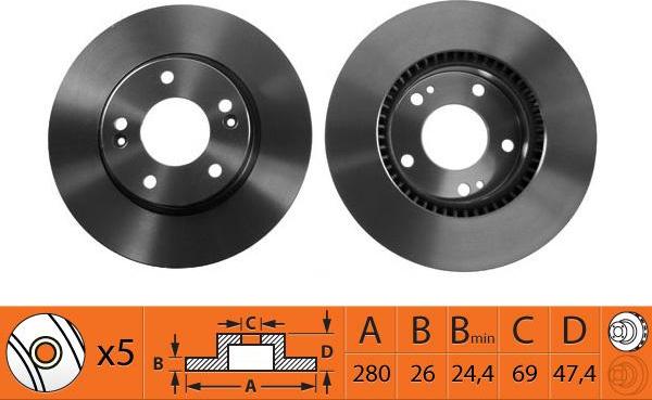 SB BR11109T - Disque de frein cwaw.fr