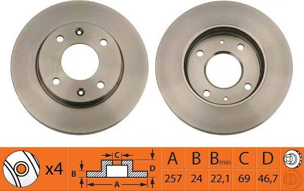 SB BR11116T - Disque de frein cwaw.fr