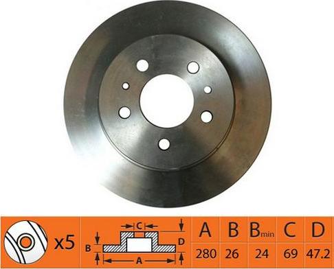 SB BR11125T - Disque de frein cwaw.fr