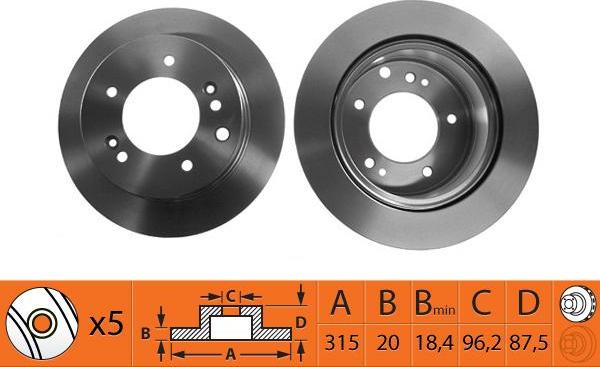 SB BR13103T - Disque de frein cwaw.fr