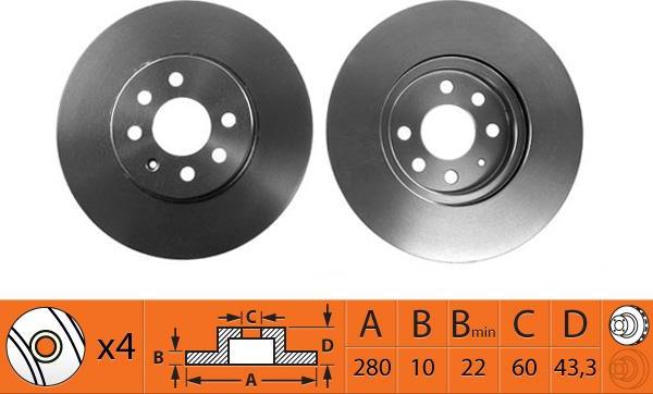 SB BR34114T - Disque de frein cwaw.fr