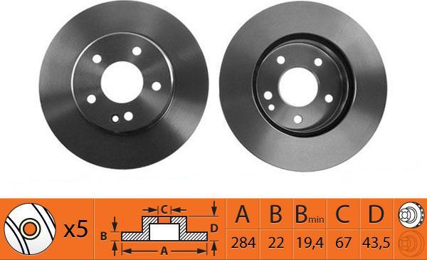 SB BR31104T - Disque de frein cwaw.fr