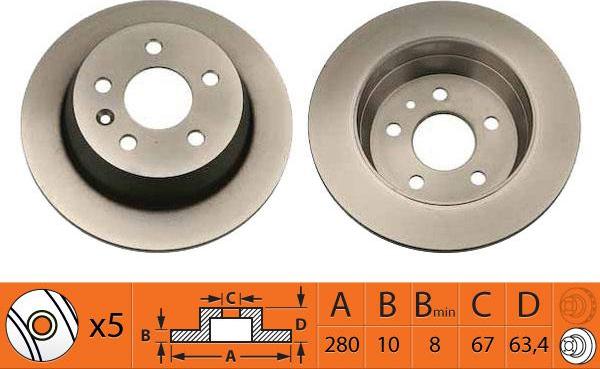 SB BR31106 - Disque de frein cwaw.fr