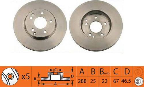 SB BR31125T - Disque de frein cwaw.fr