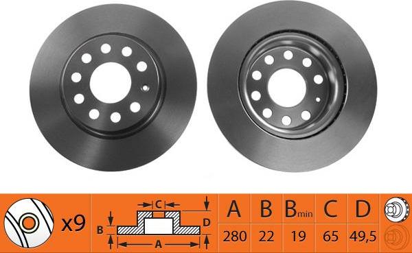 SB BR33130T - Disque de frein cwaw.fr