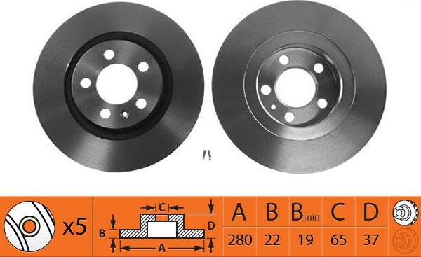 SB BR33121T - Disque de frein cwaw.fr