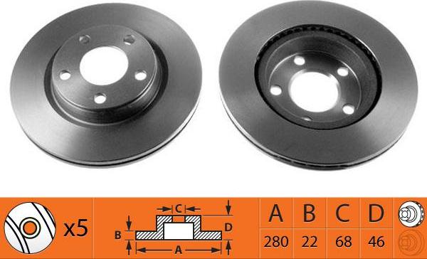 SB BR33123T - Disque de frein cwaw.fr